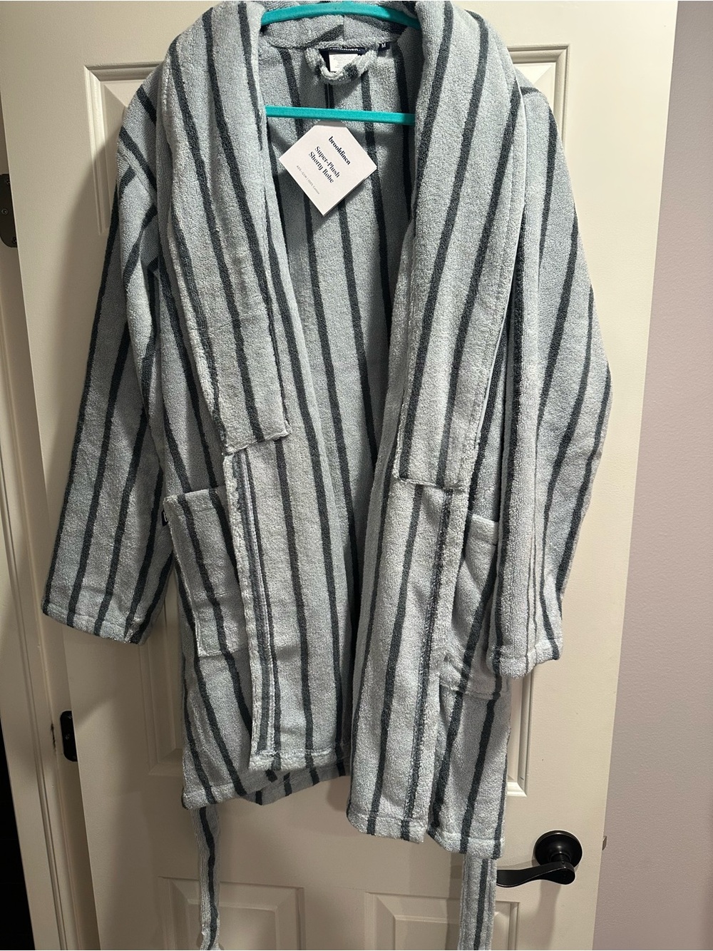 Brooklinen Striped Super Plush Shorty Robe